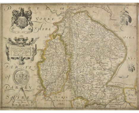 Lincolnshire &amp; Nottinghamshire. Saxton (Christopher &amp; Webb William), Lincolne &amp; Notinghamshire with theire Severa