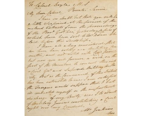 * O'Brien (Lucius Robert, c.1780-?). Small archive of letters and documents relating to the Third Anglo-Maratha War, Jabalpur