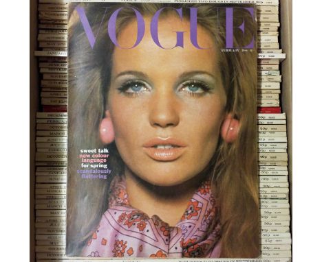Vogue . A collection of approximately 240 original issues, an incomplete run, circa February 1966 - November 1999, numerous c
