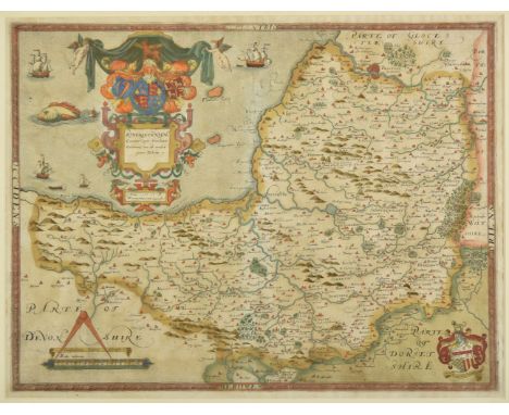 * Somerset. Saxton (Christopher), Somersetensem Comitat (agri fertiltate Celebrem) hec ob oculos ponit Tabula. Anno 1575. et 