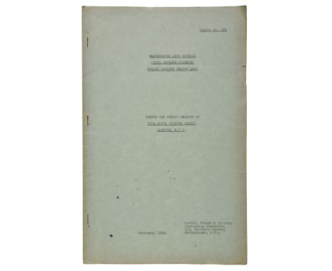 London: Civil Defence Planning. A group of 23 survey reports for public shelters in Westminster, London, by Rendel, Palmer &a