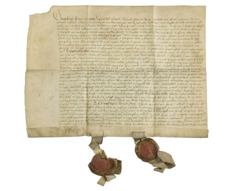 * Seton Family of Fordell, Fife, Scotland. A conveyance ‘for a certain sum of money’, witnessed at Edinburgh, 12 December 151