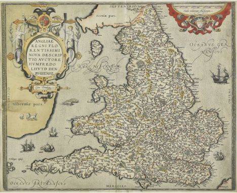 * England &amp; Wales. Ortelius (Abraham), Angliae Regni florentissimi nova descriptio auctore Humfredo Lhuyd..., [1602], han