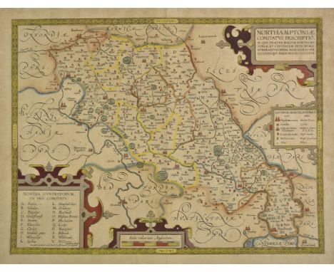 Northamptonshire. Smith (William), Northamptoniae Comitatus Descriptio....., J.Overton [1675 or later], hand coloured engrave