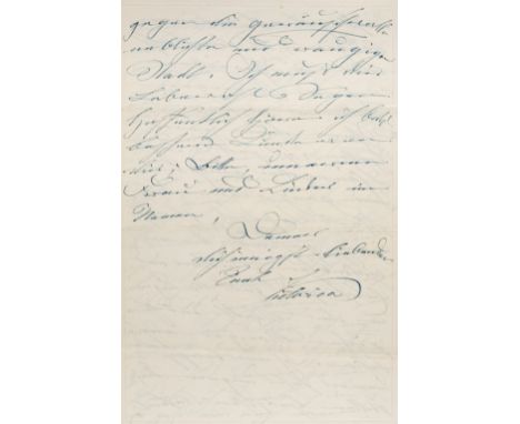 * Victoria (Duchess of Kent, mother of Queen Victoria, 1786-1861). A group of 5 autograph letters signed, 'Victoria', Frogmor