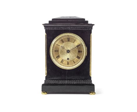 A late 19th century ebonised and lacquered brass 'timekeeping' fusee timepiecethe dial signed Payne, London the stepped chamf