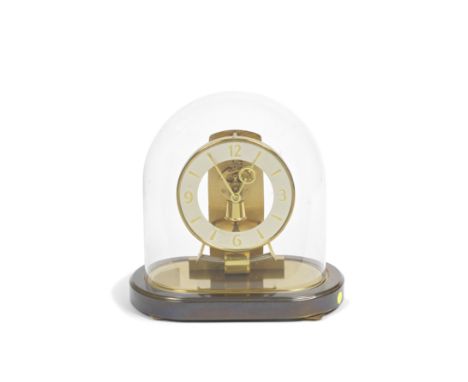 A German lacquered brass Kundo type magnetic pendulum drive timepiececirca 1960s, the backplate signed Kieninger &amp; Obergf
