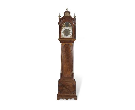 A George III mahogany and brass mounted and inlaid longcase clockthe dial signed Decker &amp; Marsh, Londonthe arched rectang