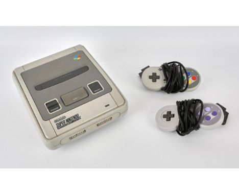 Super Nintendo (SNES) Console, controllers + cables (PAL Version) Condition Report:  All items are unboxed and untested 