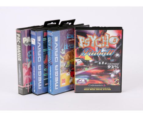 Sega Mega Drive Puzzle/Adventure bundle (PAL) Games include: Spot Goes to Hollywood,Psycho Pinball, Pac-Mania and Ms Pac-Man 