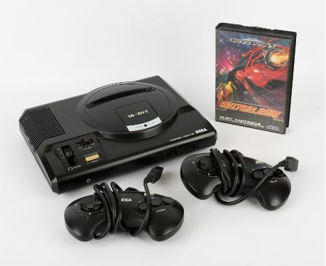 Sega Mega Drive Console with 2 controllers, power supply and OutRun 2019 All items are used and untested 