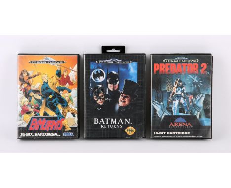 Sega Mega Drive Comic Book/Movie Tie-In bundle (PAL) Games include: Predator 2, Ex-Mutants and Batman Returns Games are compl