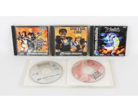 An assortment of Sega and Panasonic game CDs (PAL) Boxed (jewel case) Sega Saturn Games include: Virtua Cop, Virtua Cop 2 and