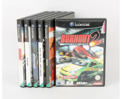 Nintendo GameCube Racing bundle (PAL)Games include: Burnout, Burnout 2: Point of Impact, R: Racing, Need for Speed: Most Want