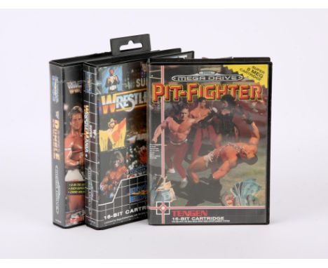 Sega Mega Drive Wrestling/Arena bundle (PAL) Games include: Pit-Fighter, WWF Royal Rumble and Super Wrestlemania Games are co