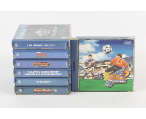 Sega Dreamcast Arcade Classics bundle (PAL) Games include: 18 Wheeler, Vigilante 8: 2nd Offense, Hydro Thunder, Sega Bass Fis