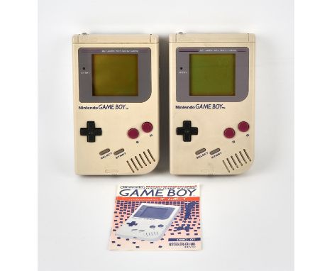 Nintendo Game Boy original console (x2) with 1 set of instructions Both consoles are unboxed and untested 