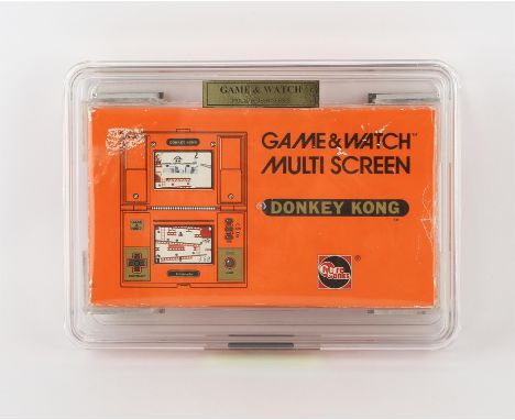 Nintendo Game & Watch Donkey Kong [DK-52] handheld console from 1982 (complete, boxed and in a protective acrylic case) This 