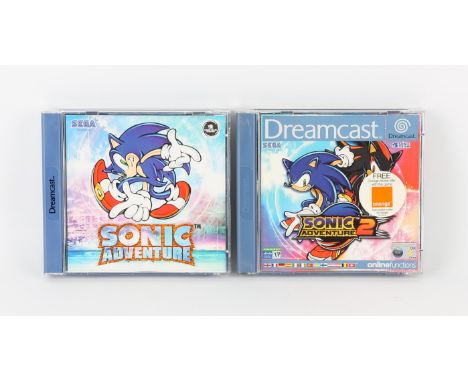 Sega Dreamcast Sonic Adventure 1 and Sonic Adventure 2 (PAL) Games are boxed and untested, Sonic Adventure 2 is missing its o