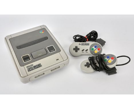 Super Nintendo (SNES) Console, controllers + cables (PAL Version) Condition Report:  All items are unboxed and untested 