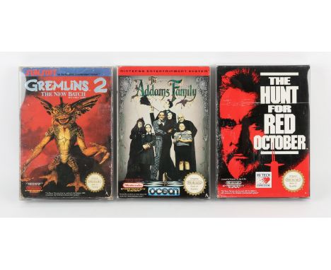 Nintendo Entertainment System (NES) 90s Movie Tie-in bundle Games include: The Addams Family, Gremlins 2: The New Batch and T