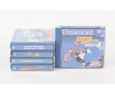 Sega Dreamcast Extreme Sports bundle (PAL) Games include: Championship Surfer, TrickStyle, Tony Hawk's Skateboarding, Jeremy 