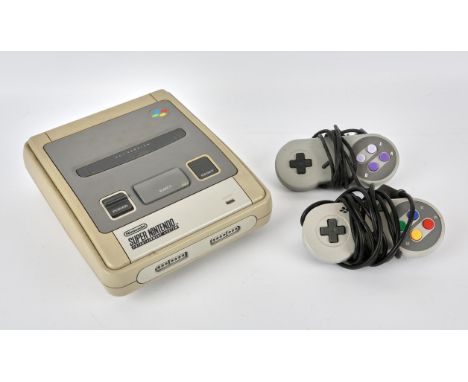 Super Nintendo (SNES) Console, controllers + cables (PAL Version) - no power plug Condition Report:  All items are unboxed an