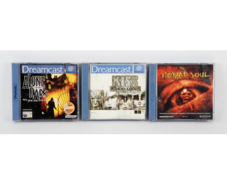 Sega Dreamcast Horror bundle (PAL) Games include: The Nomad Soul, KISS Psycho Circus: The Nightmare Child and Alone in the Da
