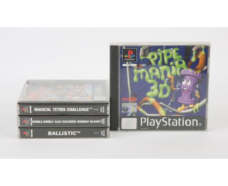 PlayStation 1 (PS1) Puzzle bundle (PAL) Games include: Magical Tetris Challenge, Bubble Bobble also featuring: Rainbow Island