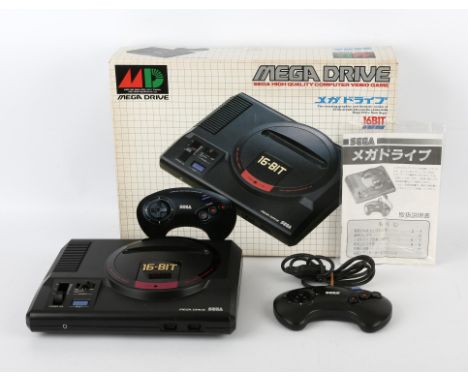 Japanese Sega Mega Drive boxed console (NTSC-J) Console is complete, boxed and untested Contents are in great condition and o