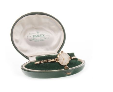 LADY'S TUDOR ROYAL NINE CARAT GOLD MANUAL WIND WRIST WATCH, mid-twentieth century, signed Tudor 17 jewel movement, the round 