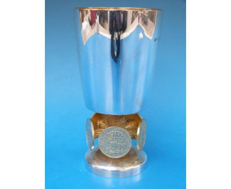 A cased limited edition 16/600 silver Stuart Devlin goblet commemorating the 600th anniversary of the Charter of Bristol (137