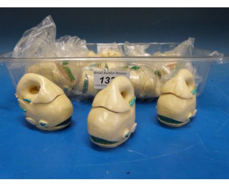 Sixteen resin Jonah and the Whale trinket boxes