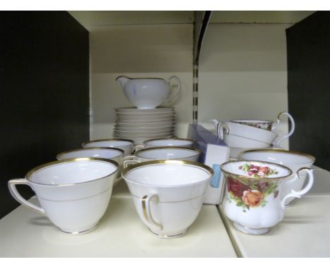 A part Royal Worcester Viceroy tea service and a few pieces of Royal Albert Old Country Roses