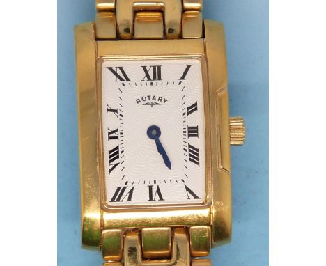 A Rotary ladies wristwatch with Roman numerals on engine turned face