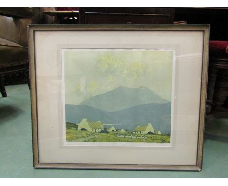 Paul Henry " Evening on Killary Bay "pencil signed print, copyright WJ Lowrey, London