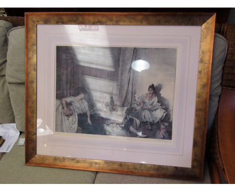 After William Russell Flint, a limited edition print entitled "The Trio" pencil signed lower right, FATG blind stamp, framed 