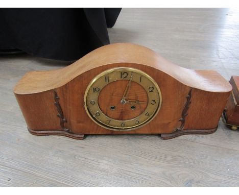 A German 1950's striking mantel clock, with HAC movement with Uhlig's horizontal pendulum, together with another similar for 