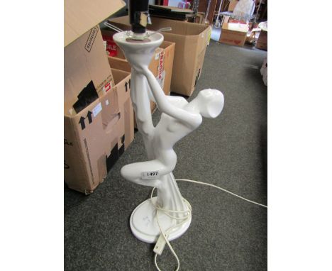 A Ceramic white figural lamp base