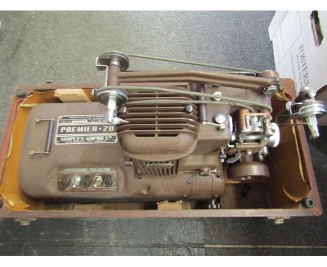 A cased vintage projector