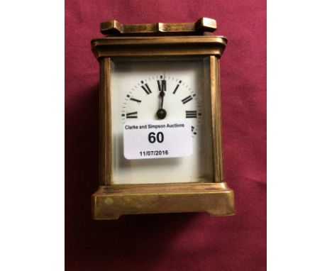 An early 20th Century brass cased carriage clock