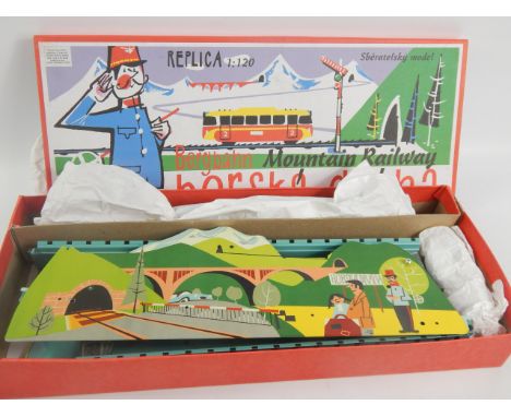 A Kovap Czechoslovakian mountain railway, complete with box, stating the scale of 1:120