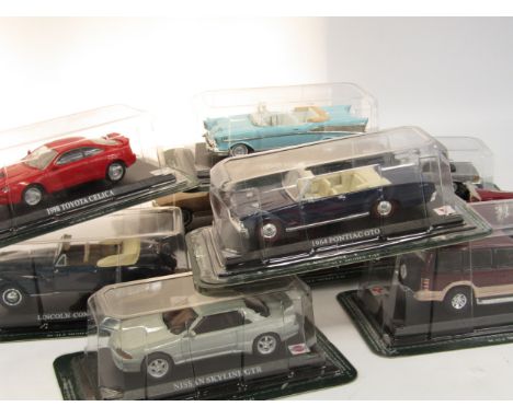 Various die cast vehicles, to include mainly 1:43 scale cars, Cobra 427, Datsun 240Z, Lincoln Continental, various others, bo