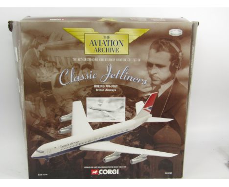 A Corgi Classic Jetliners model of a Boeing 707-336c British Airways, scale 1:144, limited edition, boxed (AF)