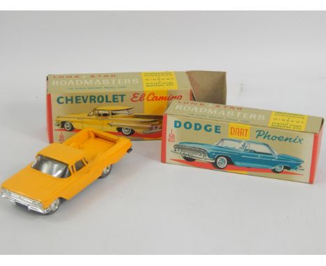 A Lonestar diecast vehicle 1/50 scale Chevrolet EL Camino, and a Dodge Dart Phoenix, (boxed, 2). 