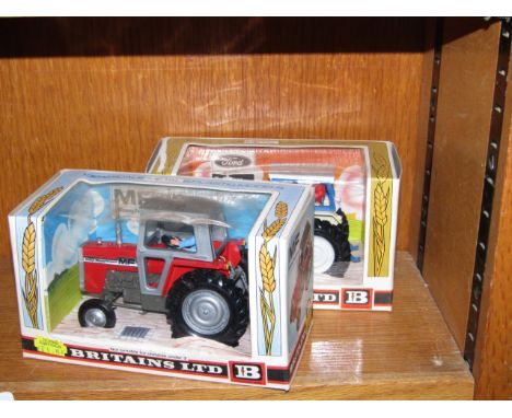 Two Britain's tractors, comprising of a Massey Ferguson 590, model no. 9522 and a Ford 6600 tractor, model no. 9524, both in 