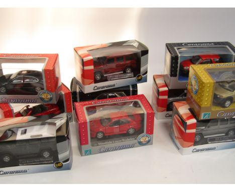 Various die cast vehicles, to include Cararama sets 1:43 scale to include Toyota Land Cruiser, Porsche Cayenne, Toyota RAV 42