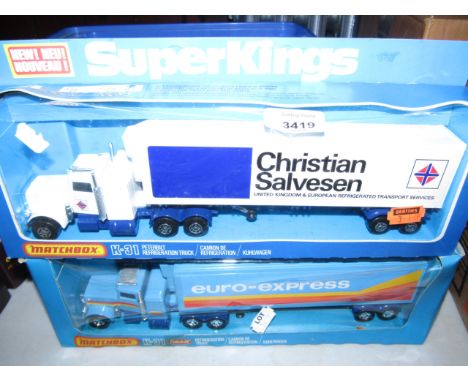 Matchbox K-31 Refrigeration Trucks for Christian Salvesen, Euro-Express and Coco-Cola x2, boxed (4).