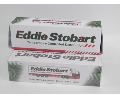 Various Atlas Editions Eddie Stobart 1:76 scale cast lorries, boxed (3).