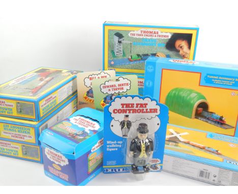 Ertl Thomas The Tank Engine &amp; Friends railway sets, including The Fat Controller and various boxes including water tower 